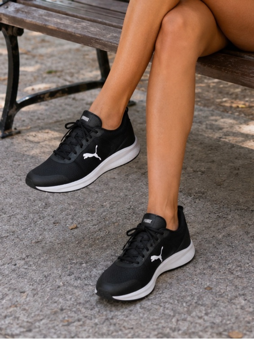 PUMA Skyrocket Lite Mesh Running Athletic Shoes Women’s Size 8 | Black/White